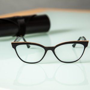 Dita Ficta Black/Rose Gold Glasses, like new
